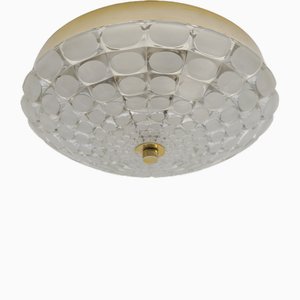 Large Satin Glass Flush Mount from Doria Leuchten, Germany, 1960s-KQB-1756911