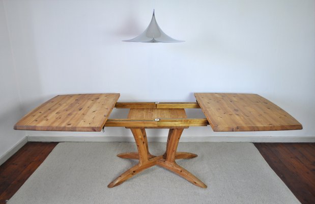 Large Scandinavian Extendable Dining Table in Pine-HPQ-1339152