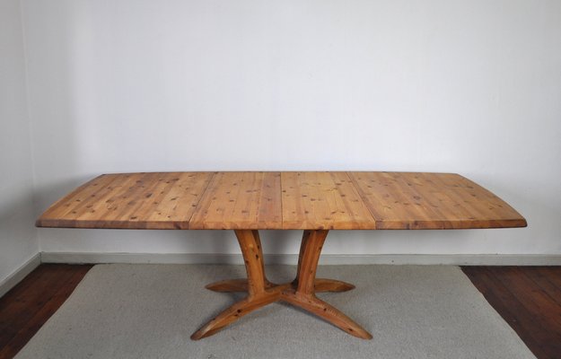 Large Scandinavian Extendable Dining Table in Pine-HPQ-1339152