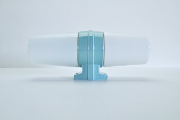 Large Scandinavian Modern Opaline Glass and Porcelain Wall Light from Ifö, 1960s-HPQ-1438605