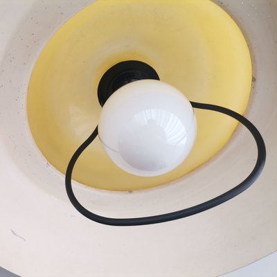 Large Scandinavian Style Yellow Pull Down Pendant Lamp in Acrylic and Aluminium, 1960s-SCS-1235973