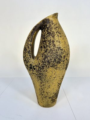 Large Sculptural Fat Lava Ceramic Jar-Shaped Floor Vase, 1950s-JP-2023749