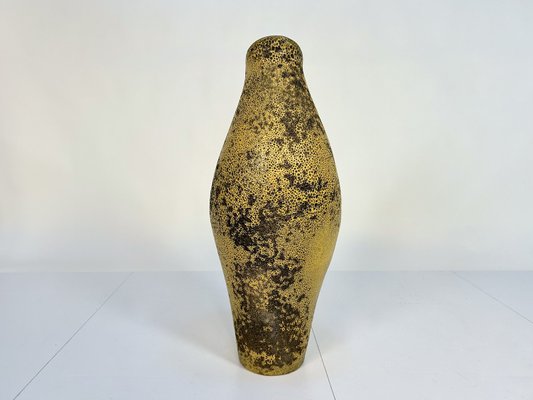 Large Sculptural Fat Lava Ceramic Jar-Shaped Floor Vase, 1950s-JP-2023749