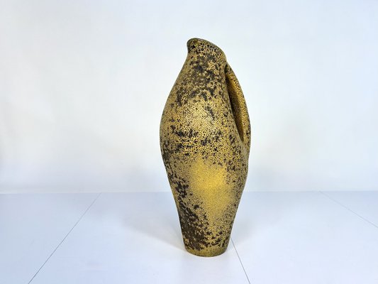 Large Sculptural Fat Lava Ceramic Jar-Shaped Floor Vase, 1950s-JP-2023749