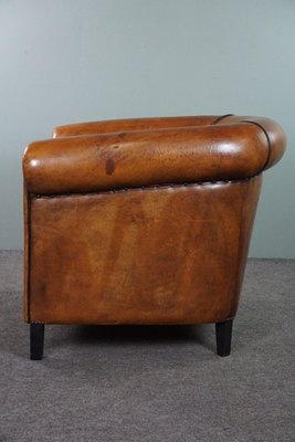 Large Sheep Leather Club Chair-HPP-1794056