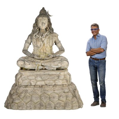 Large Shiva Sculpture in Wood-NQ-1824033