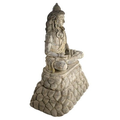 Large Shiva Sculpture in Wood-NQ-1824033