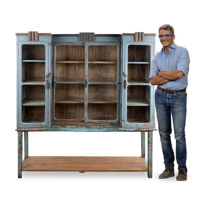 Large Showcase Cabinet in Wood-NQ-1805720