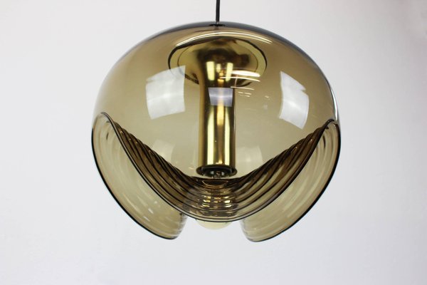 Large Smoked Glass Pendant from Peill & Putzler, Germany, 1970s-UGR-1085983