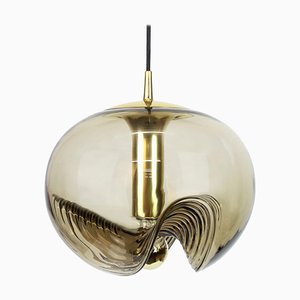 Large Smoked Glass Pendant Light by Peill & Putzler, Germany, 1970s-UGR-1086272