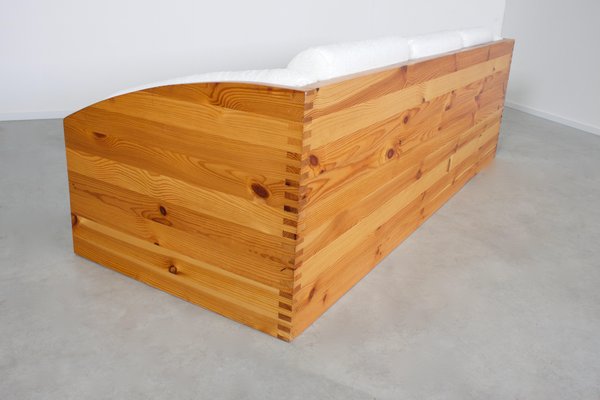 Large Sofa by Ate van Apeldoorn in Solid Pine, Netherlands, 1970s-QT-1263318