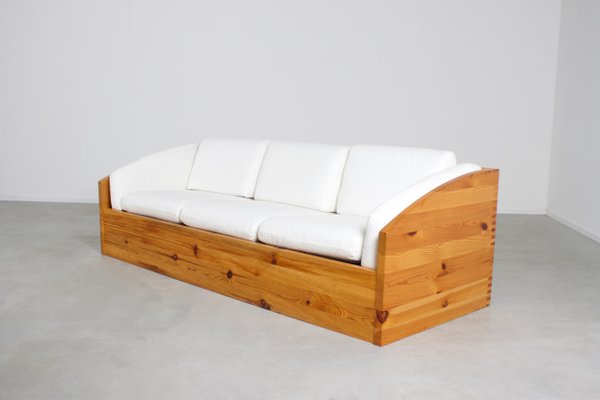 Large Sofa by Ate van Apeldoorn in Solid Pine, Netherlands, 1970s-QT-1263318