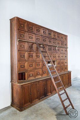 Large Solid Oak Notary Filing Cabinet, France, 1900s,-LA-837388