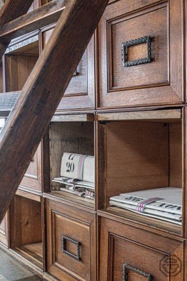 Large Solid Oak Notary Filing Cabinet, France, 1900s,-LA-837388