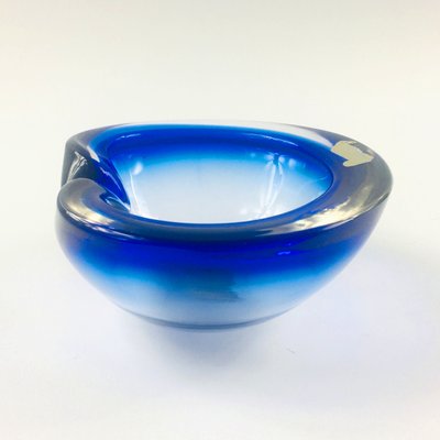 Large Sommerso Murano Glass Ashtray or Bowl by Flavio Poli, Italy, 1960s-BMM-1393991