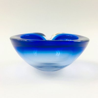 Large Sommerso Murano Glass Ashtray or Bowl by Flavio Poli, Italy, 1960s-BMM-1393991