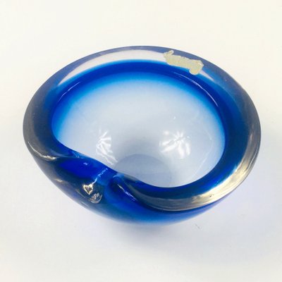 Large Sommerso Murano Glass Ashtray or Bowl by Flavio Poli, Italy, 1960s-BMM-1393991