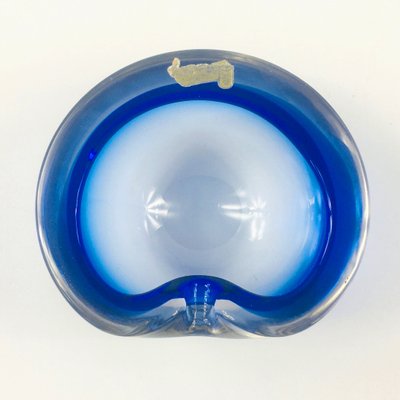 Large Sommerso Murano Glass Ashtray or Bowl by Flavio Poli, Italy, 1960s-BMM-1393991