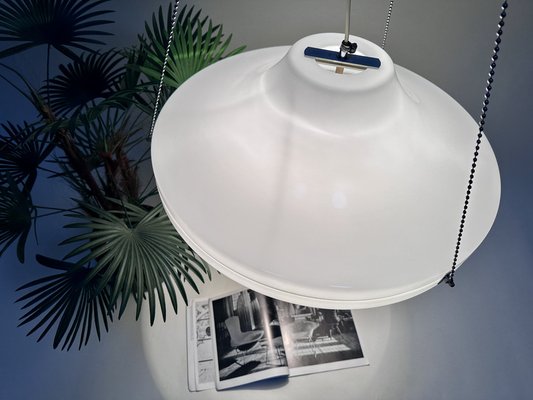 Large Space Age Acrylic Pendant Lamp with Adjustable Chains, 1960s-JP-1794881