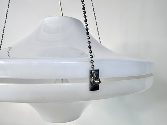 Large Space Age Acrylic Pendant Lamp with Adjustable Chains, 1960s-JP-1794881