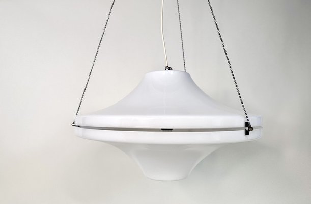 Large Space Age Acrylic Pendant Lamp with Adjustable Chains, 1960s-JP-1794881