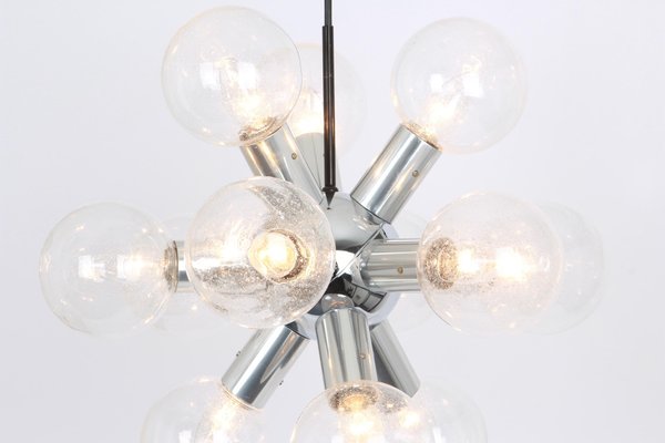 Large Space Age Austrian Sputnik Atomium Chrome Chandelier by Kalmar, 1970s-UGR-1085456