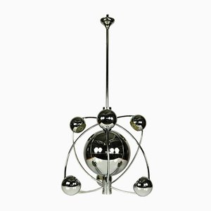 Large Space Age Chrome Sputnik Pendant Lamp, 1950s-FUP-552280