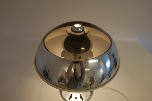 Large Space Age Chrome Table Lamp from Fagerhults, Sweden, 1970s-UYK-1321084