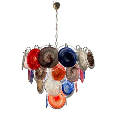 Large Space Age Murano Disc Chandelier, 1970s-JJC-1749732