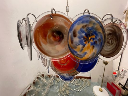 Large Space Age Murano Disc Chandelier, 1970s-JJC-1749732