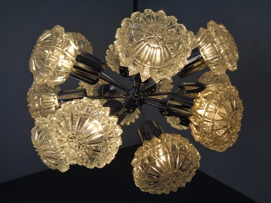 Large Space Age Sputnik Ceiling Lamp with 18 Glasses by Richard Essig, 1960s-RDW-912607