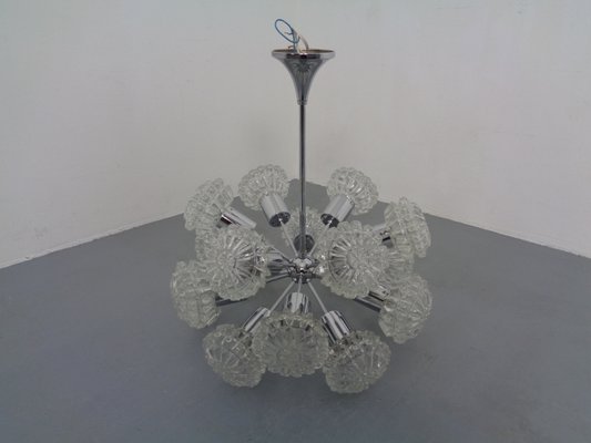 Large Space Age Sputnik Ceiling Lamp with 18 Glasses by Richard Essig, 1960s-RDW-912607