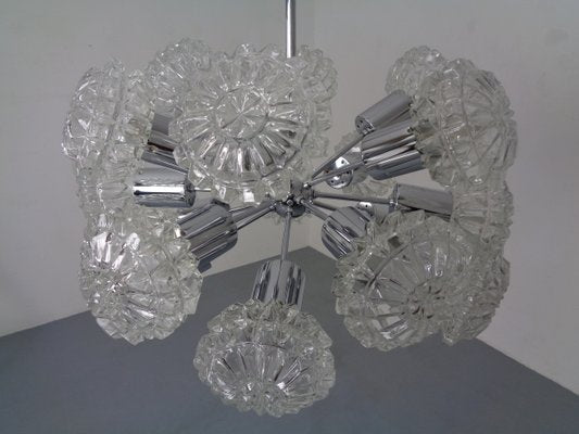 Large Space Age Sputnik Ceiling Lamp with 18 Glasses by Richard Essig, 1960s-RDW-912607