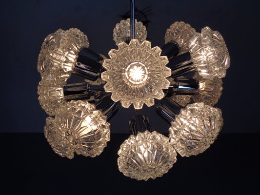 Large Space Age Sputnik Ceiling Lamp with 18 Glasses by Richard Essig, 1960s-RDW-912607