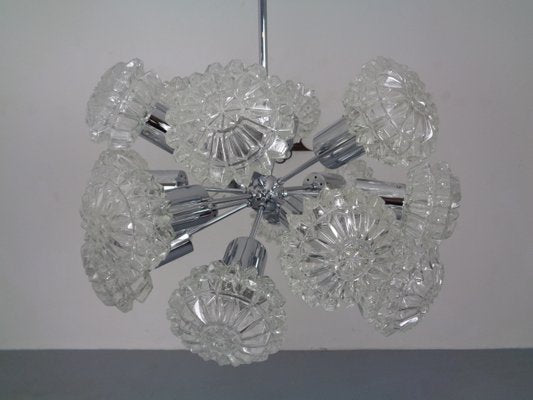 Large Space Age Sputnik Ceiling Lamp with 18 Glasses by Richard Essig, 1960s-RDW-912607