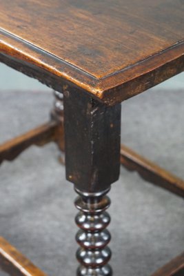 Large Spanish Stool with Twisted Legs-HPP-1783182