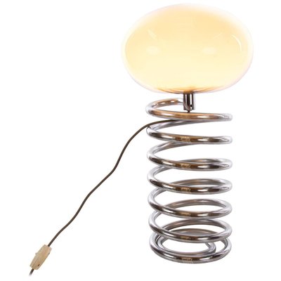 Large Spiral Table Lamp in Glass & Chrome by Ingo Maurer for Design M, 1965-DEK-932639