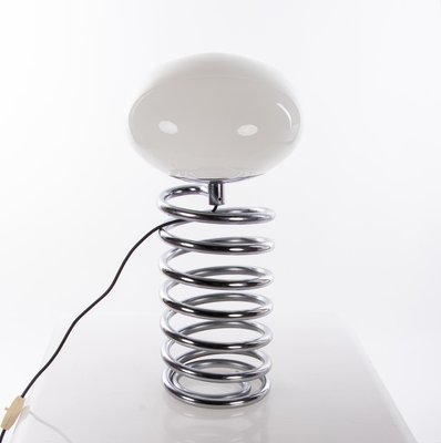 Large Spiral Table Lamp in Glass & Chrome by Ingo Maurer for Design M, 1965-DEK-932639