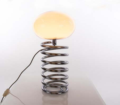 Large Spiral Table Lamp in Glass & Chrome by Ingo Maurer for Design M, 1965-DEK-932639