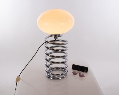 Large Spiral Table Lamp in Glass & Chrome by Ingo Maurer for Design M, 1965-DEK-932639