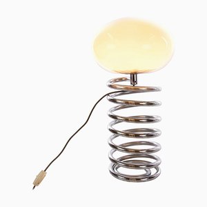 Large Spiral Table Lamp in Glass & Chrome by Ingo Maurer for Design M, 1965-DEK-932639