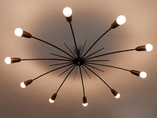 Large Sputnik Ceiling Light Sun by J.T. Kalmar, Austria, 1950s-WPT-2043784