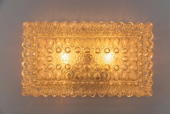 Large Square Bubble Glass Flush Mount by Bega, 1960s-KQB-1814427