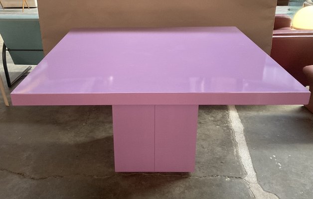 Large Square Dining Table in Metal, 1970s-QVY-1796497