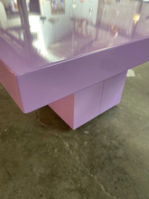 Large Square Dining Table in Metal, 1970s-QVY-1796497