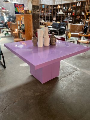 Large Square Dining Table in Metal, 1970s-QVY-1796497