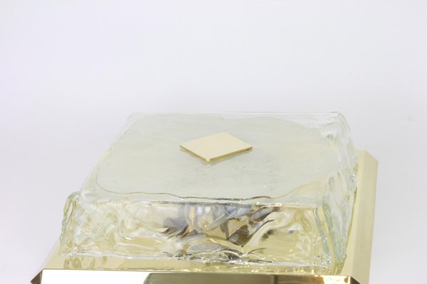 Large Square Flush Mount in Murano Organic Glass from Kalmar, Austria, 1960s-UGR-1085922