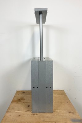 Large Square Industrial Double-Sided Factory Clock from Pragotron, 1960s-CGF-1393515