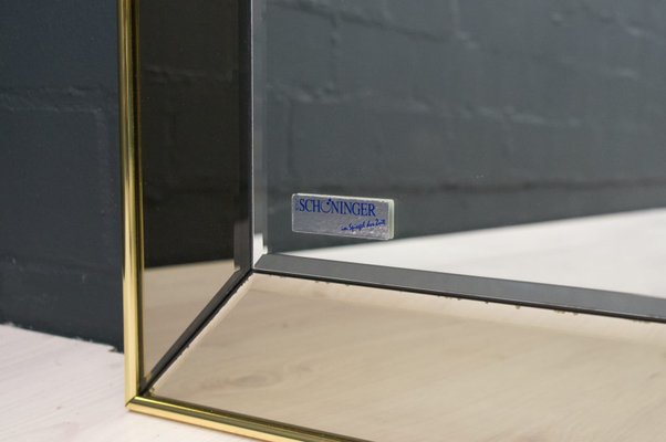 Large Stained Cut Glass Mirror from Schöninger, 1970s-KQB-697287