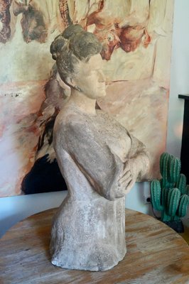 Large Statue of a Woman, France, 1960s, Earthenware-DVX-1324904